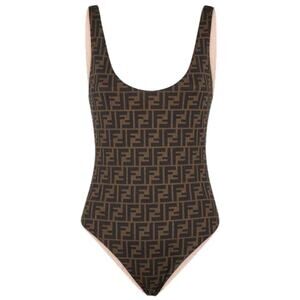 FENDI FF logo reversible swimsuit bodysuit